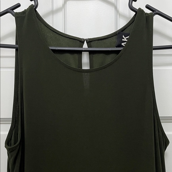 Anne Klein Dark Green Stretchy Sheath Sleeveless Mini Dress - Size 4 - Picture 5 of 15